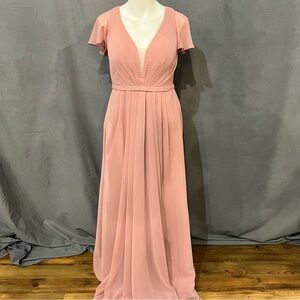 Azazie Blush Maxi Dress